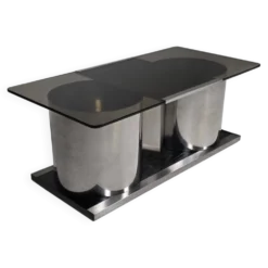 Table basse avec bar à sec dissimulé par Ludovico Acerbis pour Acerbis, Italie, 1970
