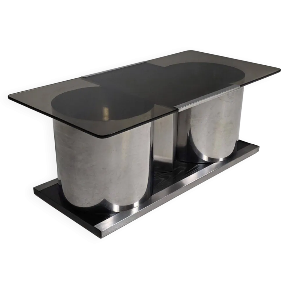 Table basse avec bar à sec dissimulé par Ludovico Acerbis pour Acerbis, Italie, 1970
