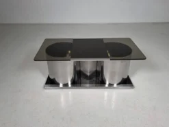 Table basse avec bar à sec dissimulé par Ludovico Acerbis pour Acerbis, Italie, 1970
