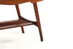 Table basse avec verre et porte-revues - design néerlandais des années 50