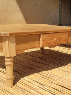 Table basse bambou - rénovée - pièce unique