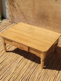 Table basse bambou - rénovée - pièce unique