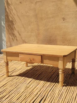 Table basse bambou - rénovée - pièce unique