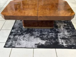 Table basse bar en Loupe d’orme maison Lancel vintage 1970