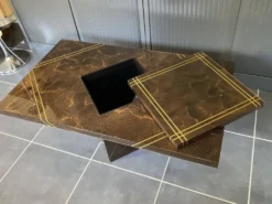 Table basse bar Guy Lefèvre pour Ligne Roset vintage 1970
