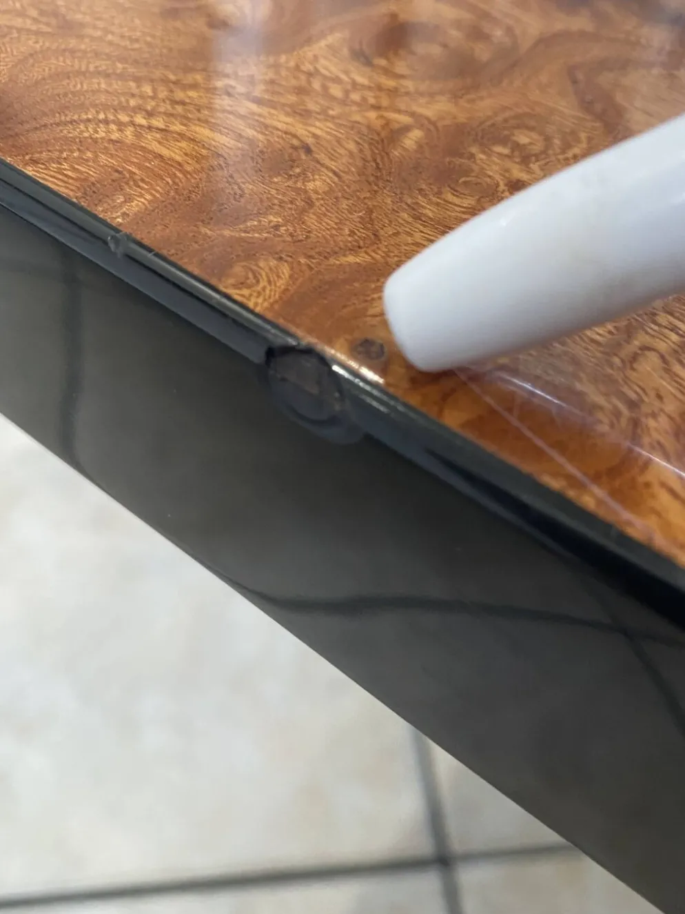 Table basse bar loupe d’orme de Paul Michel pour Roche Bobois vintage 1980