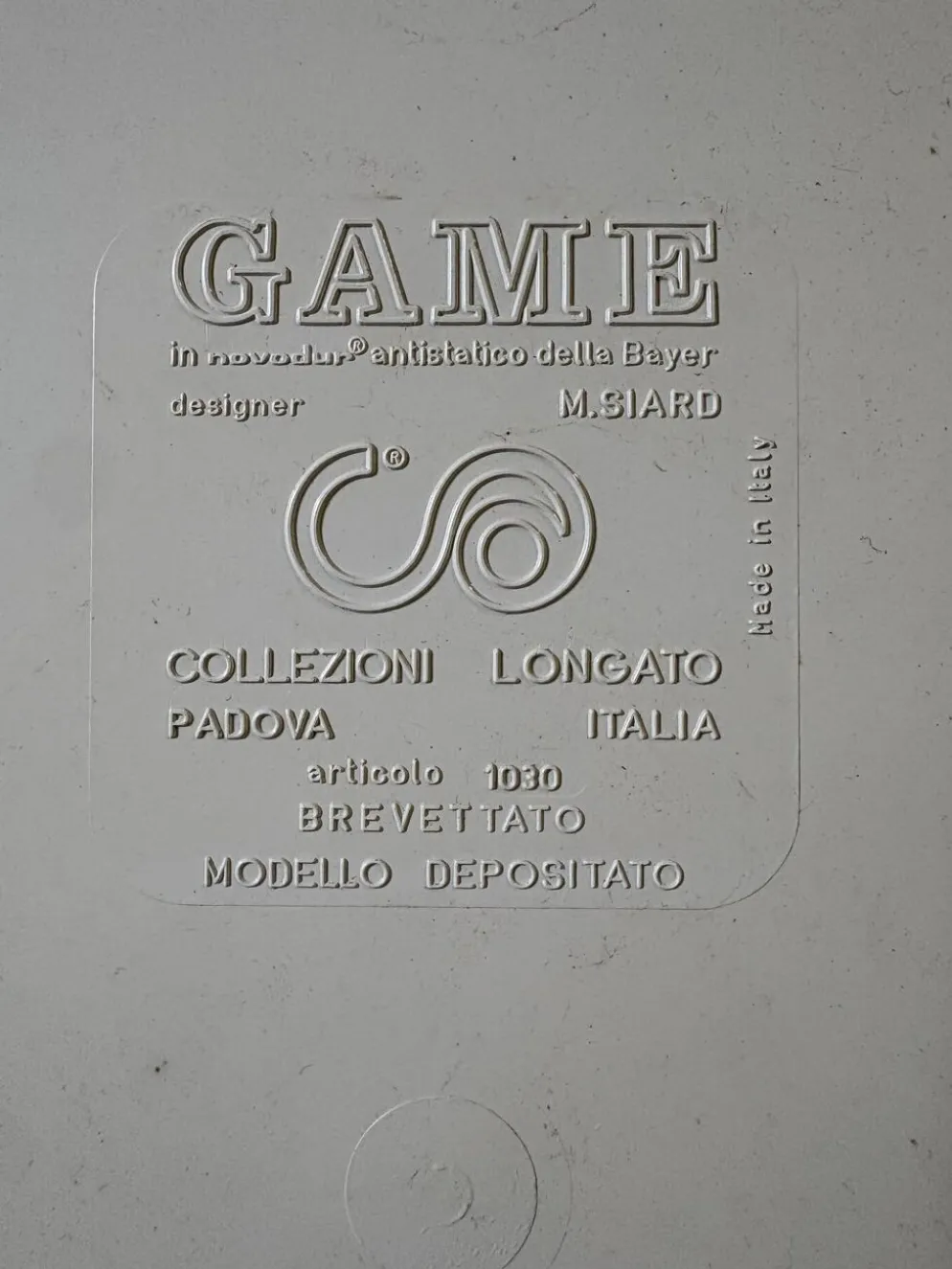Table basse / bar modele GAME par M. Siard pour Longato, 1970