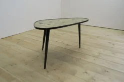 Table basse basse mid-century en formica et bois, Allemagne 1970