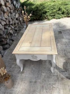 Table basse bois ancienne rénovée