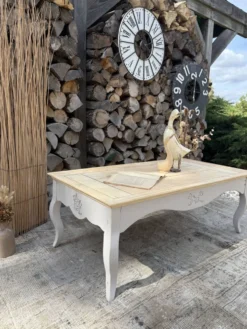Table basse bois ancienne rénovée