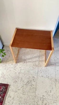 Table basse bois exotique vintage