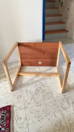 Table basse bois exotique vintage