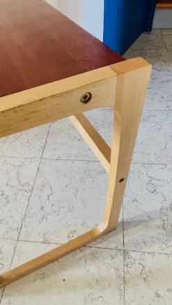 Table basse bois exotique vintage