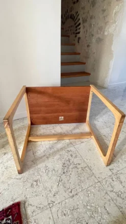 Table basse bois exotique vintage