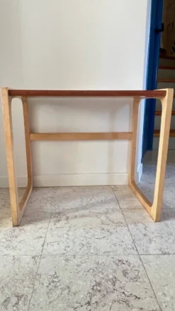 Table basse bois exotique vintage
