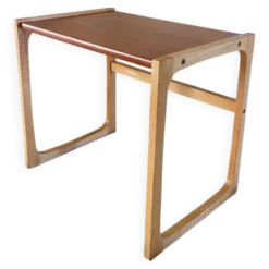 Table basse bois exotique vintage