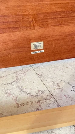 Table basse bois exotique vintage