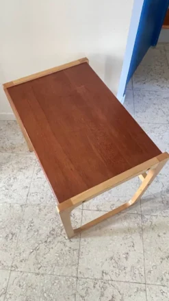 Table basse bois exotique vintage