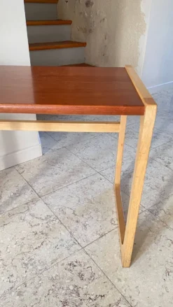 Table basse bois exotique vintage