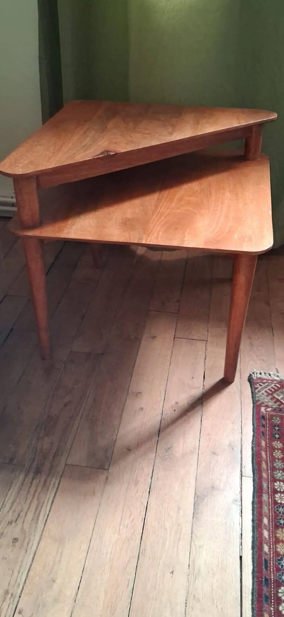 Table basse, bout de canapé scandinave en bois, années 1960-1970