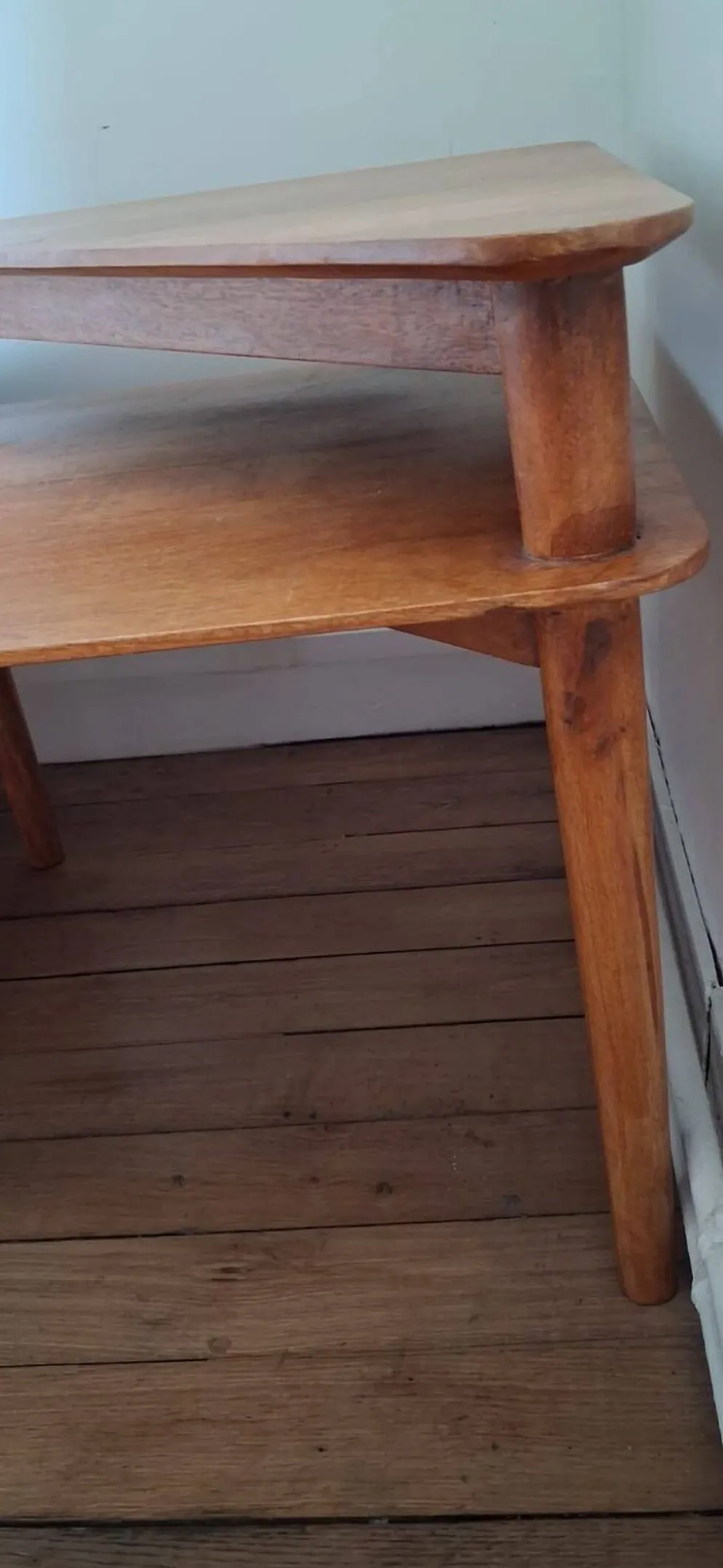Table basse, bout de canapé scandinave en bois, années 1960-1970
