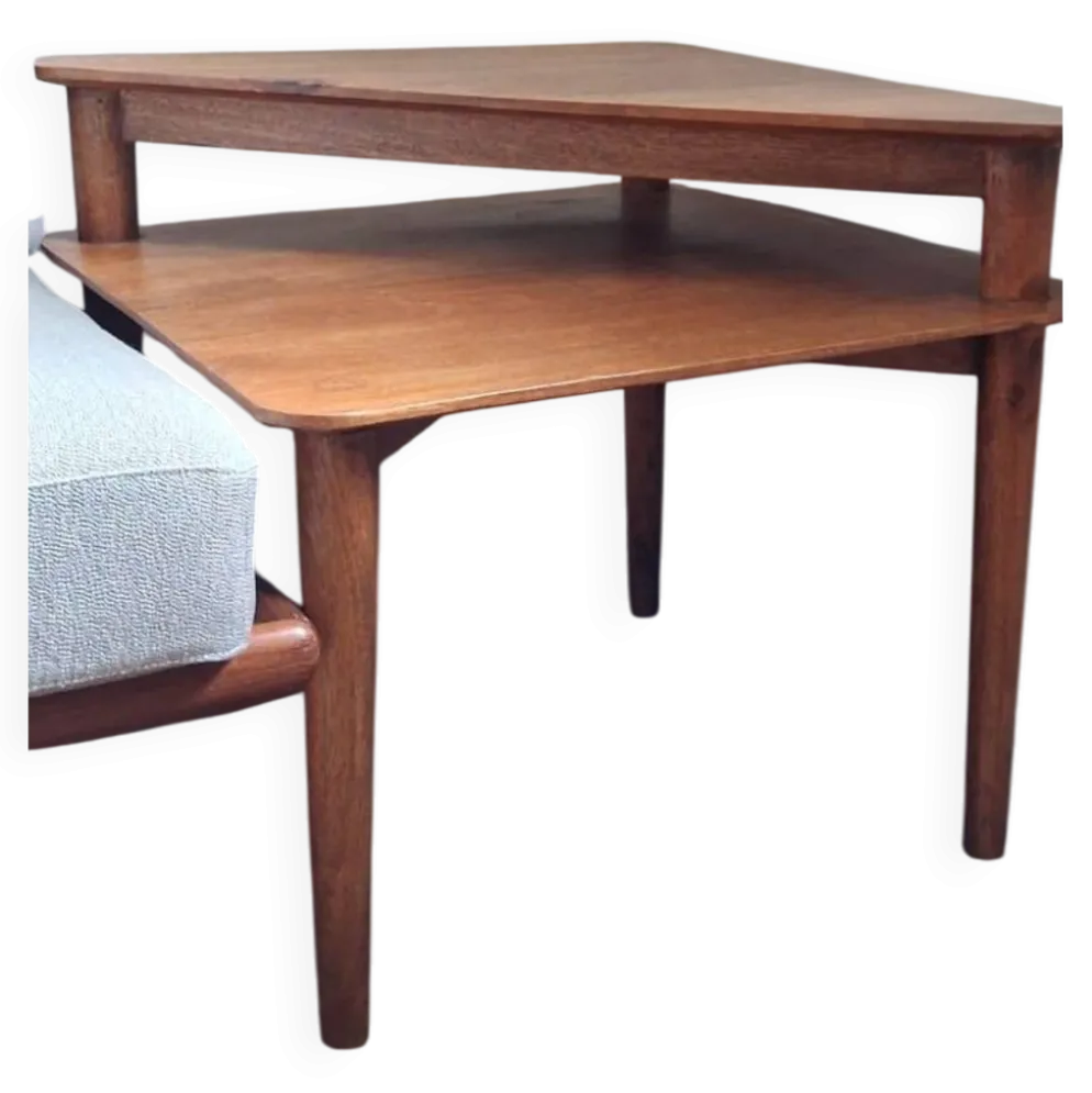Table basse, bout de canapé scandinave en bois, années 1960-1970