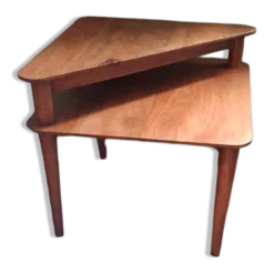 Table basse, bout de canapé scandinave en bois, années 1960-1970