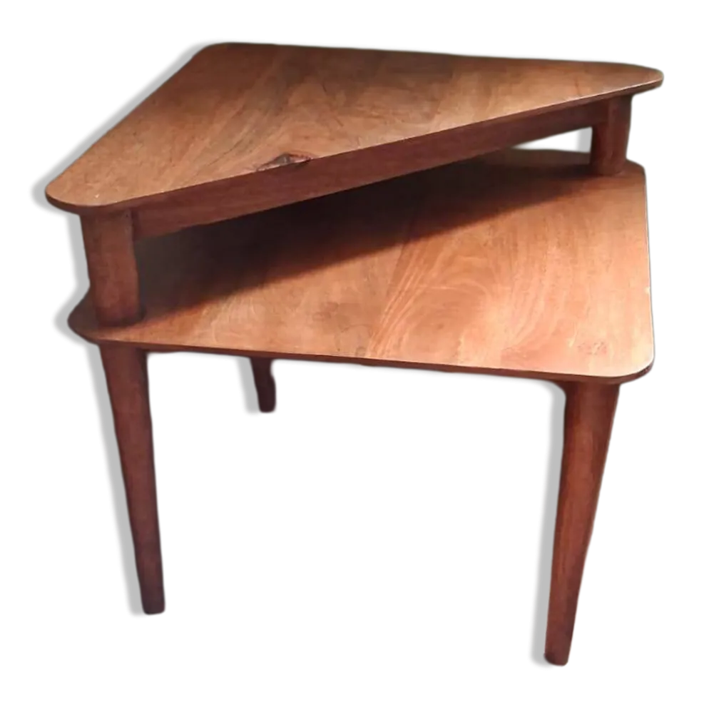 Table basse, bout de canapé scandinave en bois, années 1960-1970