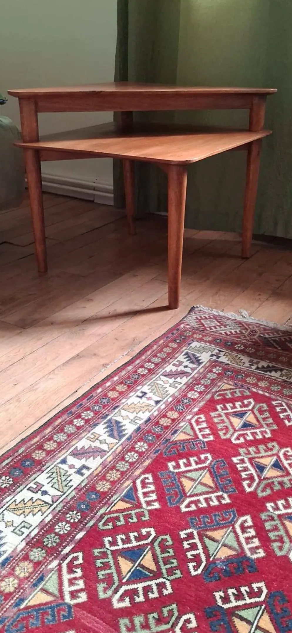 Table basse, bout de canapé scandinave en bois, années 1960-1970