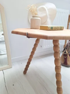 Table basse / bout de canapé / Table d'appoint tripode plateau octogone