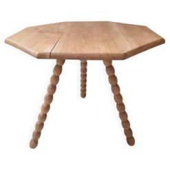Table basse / bout de canapé / Table d'appoint tripode plateau octogone