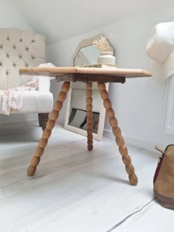 Table basse / bout de canapé / Table d'appoint tripode plateau octogone