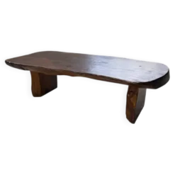 Table basse brutaliste artisanale 1950