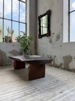 Table basse brutaliste artisanale 1950