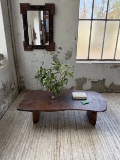 Table basse brutaliste artisanale 1950
