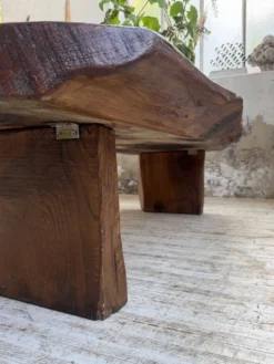 Table basse brutaliste artisanale 1950