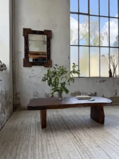 Table basse brutaliste artisanale 1950