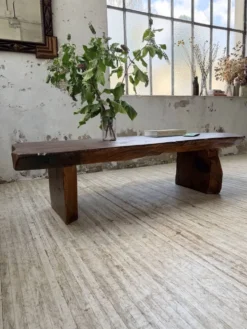 Table basse brutaliste artisanale 1950