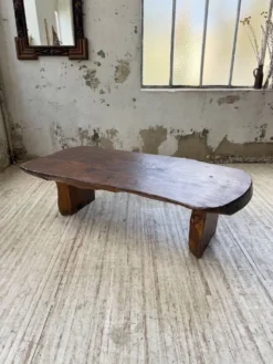 Table basse brutaliste artisanale 1950