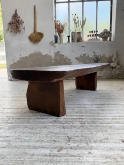 Table basse brutaliste artisanale 1950
