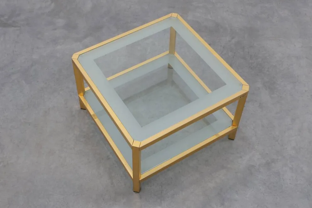 Table basse carrée Mid-Century par Fedam, Belgique