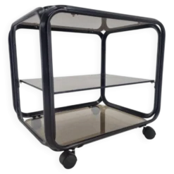 Table basse chariot des années 1970, Italie.