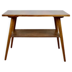 Table basse console en polonais des années 1970, carrée et multifacette.