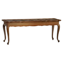 Table basse / console moderne danoise en Oak Oak avec plateau carrelé, Frits Henningsen, années 1950
