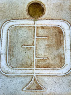 Table basse céramique / chrome — Jean Gregorieff, France, 1970s