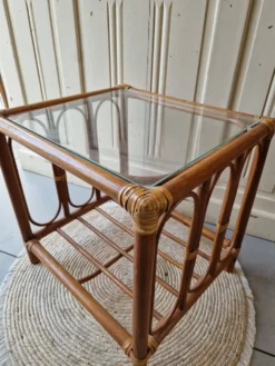 Table Basse D'appoint En Rotin