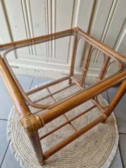 Table Basse D'appoint En Rotin