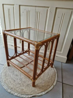 Table Basse D'appoint En Rotin