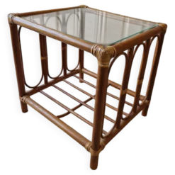 Table Basse D'appoint En Rotin