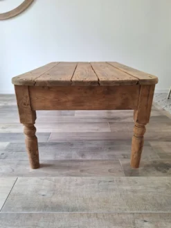 Table basse de ferme style campagne en chêne